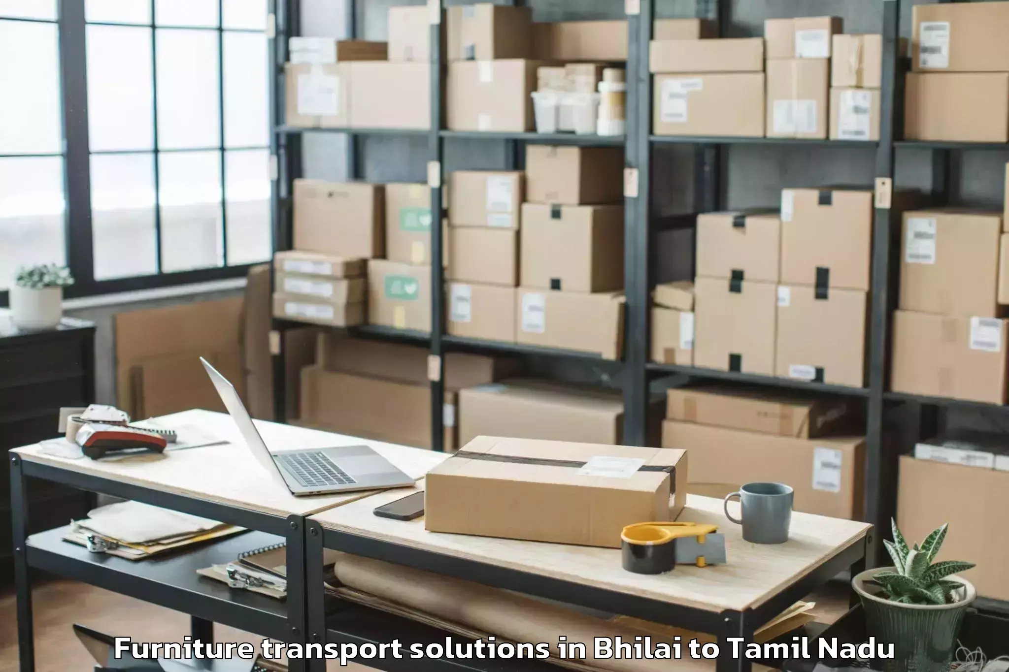 Reliable Bhilai to Tiruttangal Furniture Transport Solutions